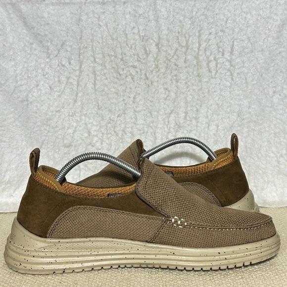 Skechers Mens Brown Proven Renco Slip On Casual Loafer Sneakers Shoes SZ US 10 - Picture 6 of 11